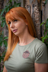 Damen Shirt mit „LederPatch“ in 2 Farben