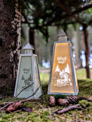 ArzgebirgLifestyle Laterne „Glück Auf" "Black + White Edition"