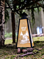 ArzgebirgLifestyle Laterne „Glück Auf" "Black + White Edition"