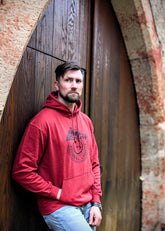 Herren Hoodie "Rot-Schwarz"