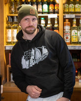 Herren Hoodie "Kumpel" "Schwarz-Weiß"