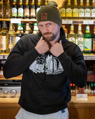 Herren Hoodie "Kumpel" "Schwarz-Weiß"