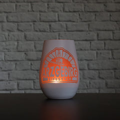 Windlicht „Glück Auf„ "White Edition"