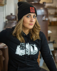 Damen Hoodie "Kumpel" "Schwarz-Weiß"