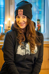 Damen Hoodie "Kumpel" "Schwarz-Weiß"