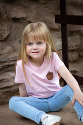 Kids Shirt "Rosa+ LederPatch“