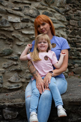 Kids Shirt "Rosa+ LederPatch“