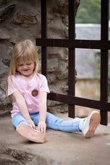 Kids Shirt "Rosa+ LederPatch“