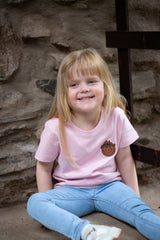 Kids Shirt "Rosa+ LederPatch“