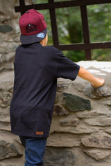Kids Shirt "Schwarz+ LederPatch“