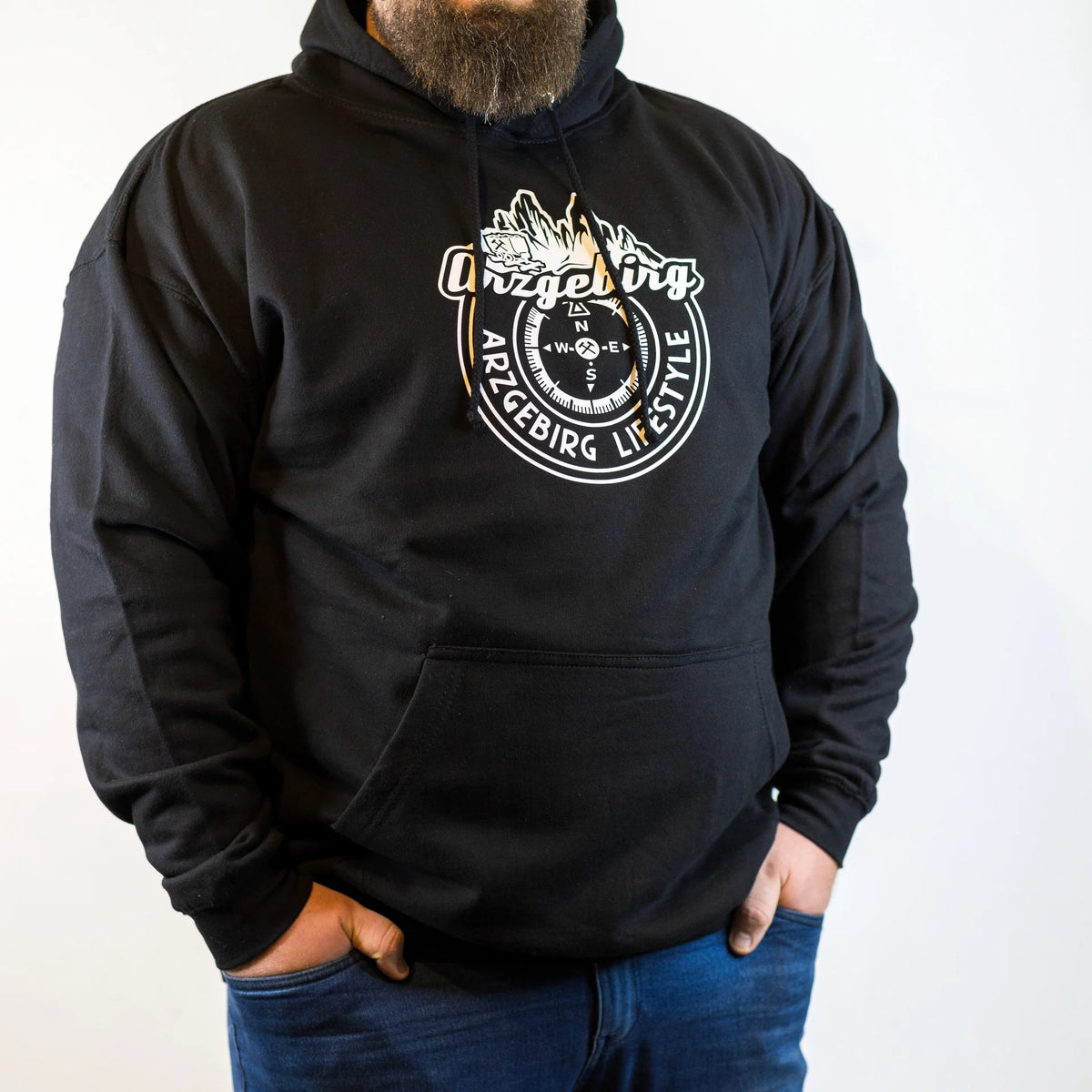 Hoodie Herren "Schwarz- Weiß"