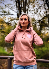 Damen Hoodie "Rosa-Weiß"