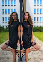 Damen Sommerkleid lang in "5 Farben + LederPatch"