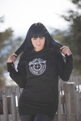 Damen Hoodie Dress "Schwarz-Weiß"