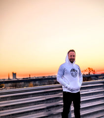 Herren Hoodie "Weiß-Schwarz"